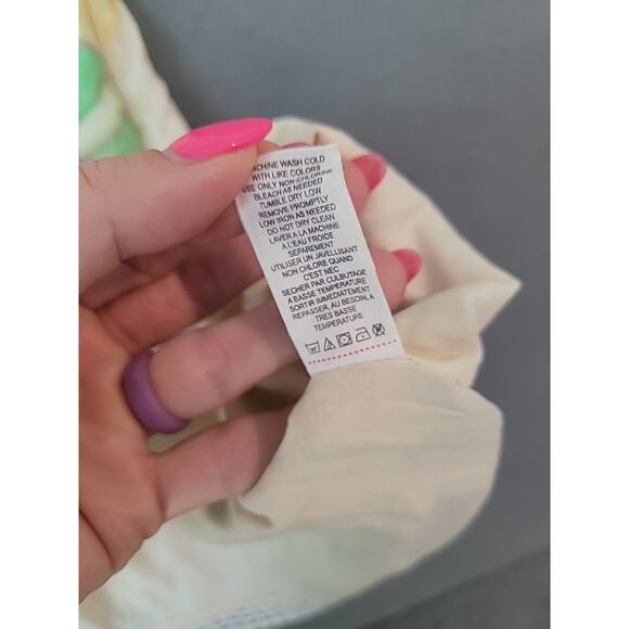 Free People Y2K Vintage Floral Mini Dress Yellow Green Size 6 Boho Retro EUC - Picture 6 of 9